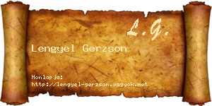 Lengyel Gerzson névjegykártya